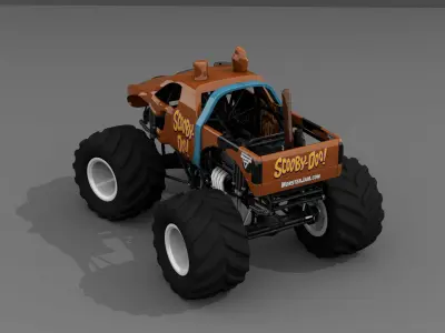 car 4 Wheeler Low-poly 3D model
