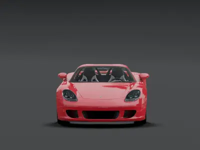 Porsche Carerra GT Low-poly 3D model
