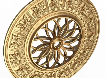 Ceiling Rosette 04 Low-poly 3D model