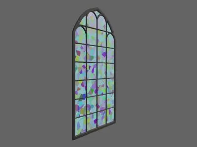 Stained Glass Window - Vitral Low-poly 3D model