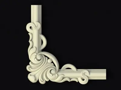 Central decor ornament for furniture 3D model 86