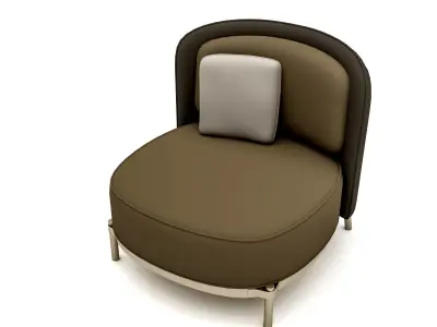 The decorative modern chair 02 Low-poly 3D model