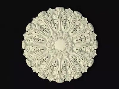 Central decor ornament for furniture 3D model 467