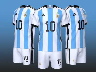 Argentina Messi New Jersey Design 2022 3D model