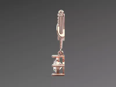 Rose Gold and Diamond Love Knot STL Pendant Model jp0093 3D print model