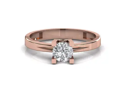 STL 3DM Print Ready Women Diamond Ring Lightweight Printable  3D print model 62
