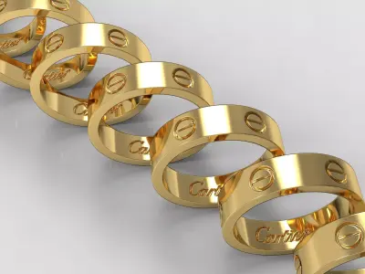 Cartier ring love 3D print model