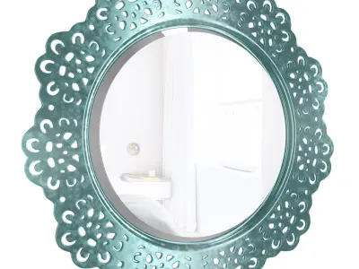 Pettine Metal Lace Accent Wall Mirror 3D model