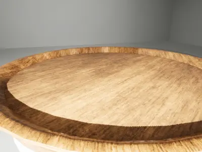 Round end table 3D model 3D model