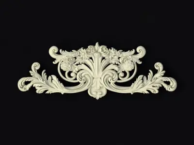 Central decor ornament for furniture 3D model 1022