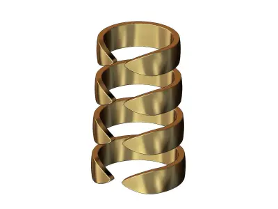 Wide claw fashion band US sizes 6to9 3D print model