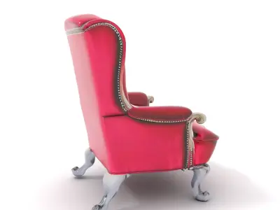 Elegant Velvet Armchair model pack Low-poly 3D model