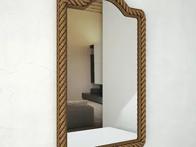 Rectangle Rope Wall Mirror 3D model