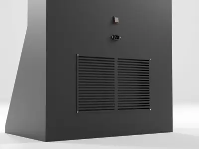 Digital Information Board Display 3D Model Low-poly 3D model