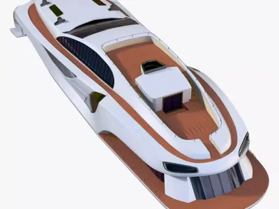 High-Speed Luxury Yacht M1 3D model