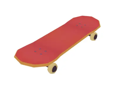 Skateboard - Hand Painted 3D model