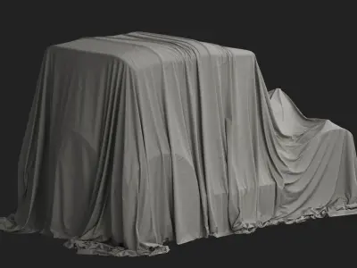Vintage Car Cover 06 3D model