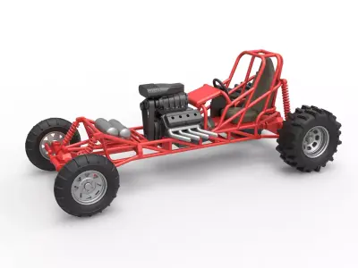 Mud dragster Scale 1 to 25 3D print model