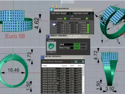 Luxury Womens stl 3dm Ring Jeweler jr00220 3D print model