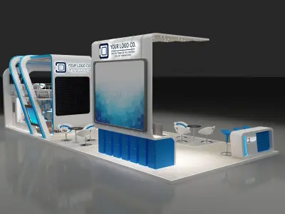 Booth Exhibition Stand a622 3D model
