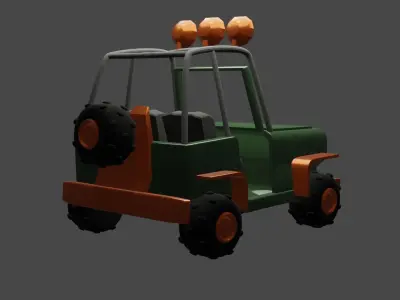 poly jeep 3D model