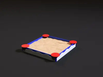 Sandbox with waves 3D model