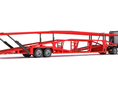 Car Transporter Semi Truck 3D model