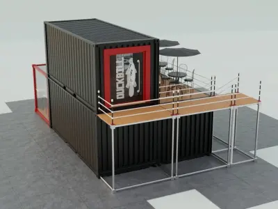 Duckbill cookies  coffee Low-poly 3D model