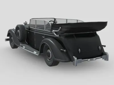 MercedesBenz 770K 1936 Low-poly 3D model