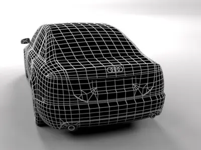 AUDI A6 2004 LOWPOLY Low-poly 3D model