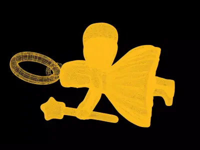 Kids fairy pendant charms - one inch pendant 3D print model