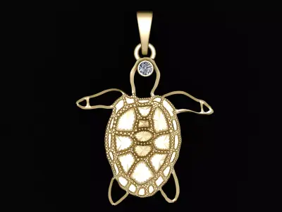 SEA TERTLE PENDANT 3D PRINTABLE MODEL 3D print model