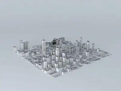 Big City - 2  Low-poly 3D model