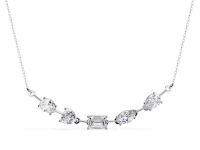 Diamond Necklace 360 animation renders 3dm stl details 3D print model