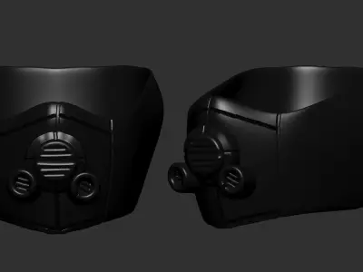 gas mask helmet scifi high poly sculpt  ver 4 3d printable  3D model