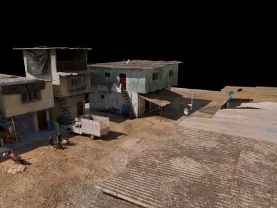 India Mumbai City 3D Dharavi Model Low-poly 3D model