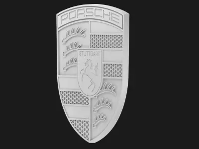 Porsche logo 01 3D print model