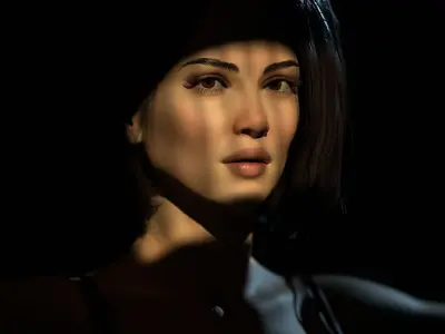 Detailed Realistic Girl Rigged Model Unreal Engine Ready - Hazel Low-poly 3D model