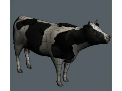 4 Animated Animals For Games Low-poly 3D model