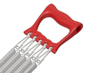 Spring Chest Expander Red 3D model