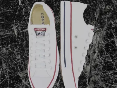 CONVERSE 3D SHOES - WHITE LOW  Low-poly 3D model