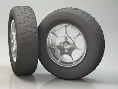 low poly tire  car tire ready for games Wheel low-poly 3d model  3D print model