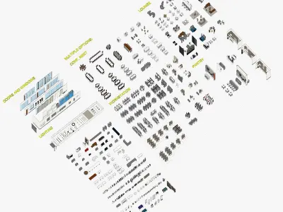 Revit Office Furniture Pack Collection 3D model