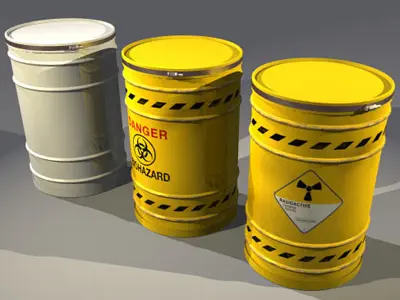 Waste drum 3D model