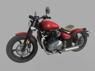 Triumph Bonneville Bobber 2017 Low-poly 3D model