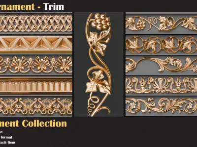49 Ornament Single- Vol 06 3D model