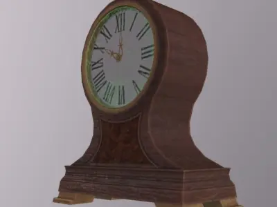 ClockStand Round Low-poly 3D model