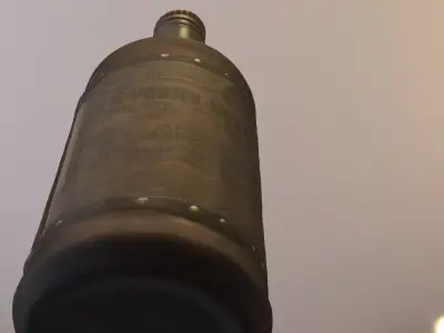 Steampunk skul Poison Bottle Low-poly 3D model