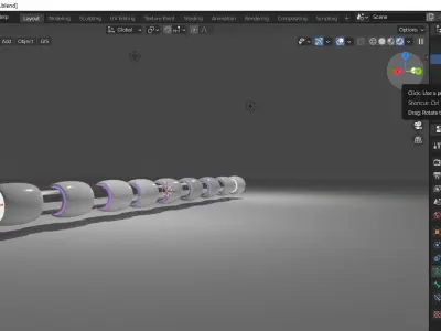 Sci fi Snake  Low-poly 3D model
