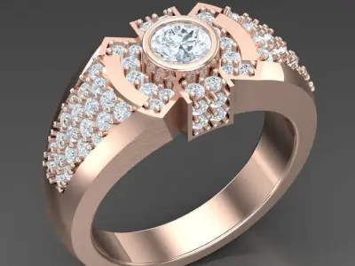 Luxury Men Rings Designs 6MR005 3D print model